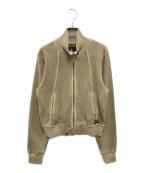 G-STAR RAWジースターロゥ）の古着「Overdyed Slim Track Sweater Jacket」｜グリーン