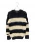 SEDITIONARIES（セディショナリーズ）の古着「ボーダーモヘアニット」｜ブラック×ベージュ