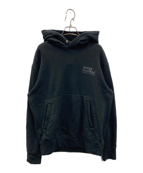 COMME des GARCONS BLACKMARKET（コムデギャルソンブラックマーケット）COMME des GARCONS BLACKMARKET (コムデギャルソンブラックマーケット) stussy (ステューシー) ロゴプリントパーカー ブラック サイズ:Lの古着・服飾アイテム
