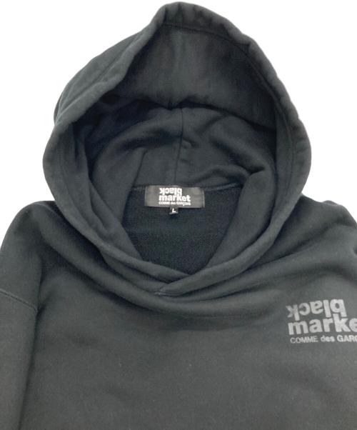 COMME des GARCONS BLACKMARKET（コムデギャルソンブラックマーケット）COMME des GARCONS BLACKMARKET (コムデギャルソンブラックマーケット) stussy (ステューシー) ロゴプリントパーカー ブラック サイズ:Lの古着・服飾アイテム