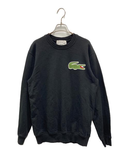 LACOSTE（ラコステ）LACOSTE (ラコステ) COMME des GARCONS SHIRT (コムデギャルソンシャツ) コラボロゴスウェット ブラック サイズ:Lの古着・服飾アイテム