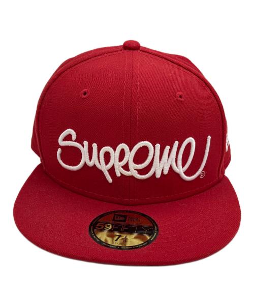 SUPREME（シュプリーム）Supreme (シュプリーム) New Era (ニューエラ) Handstyle レッド サイズ:7 1/4の古着・服飾アイテム