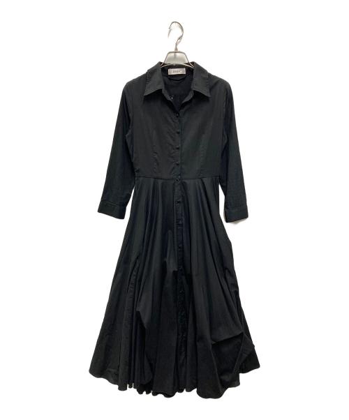 JENNE（ジェンヌ）JENNE (ジェンヌ) オードリールック フレアシャツワンピース ブラック サイズ:SIZE Mの古着・服飾アイテム