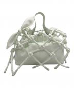 CHARLES & KEITH×YVMINチャールズアンドキース×イヴミン）の古着「アリー ルーシュドスラウチーノットバッグ&フルーツチャームセット」｜グリーン