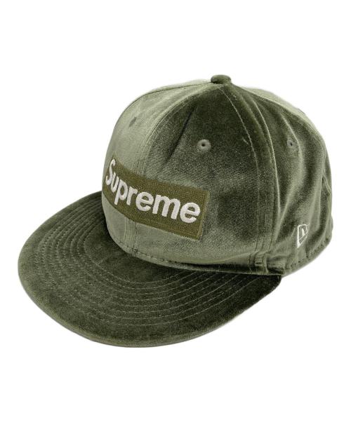 SUPREME（シュプリーム）Supreme (シュプリーム) New Era (ニューエラ) Velour Box Logo オリーブの古着・服飾アイテム