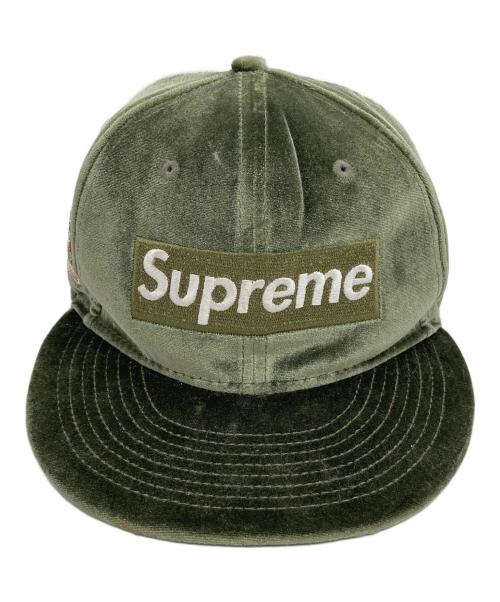 SUPREME（シュプリーム）Supreme (シュプリーム) New Era (ニューエラ) Velour Box Logo オリーブの古着・服飾アイテム
