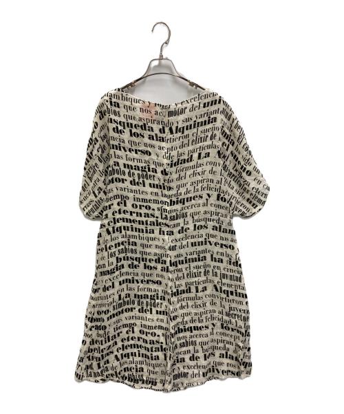 Sybilla（シビラ）Sybilla (シビラ) 半袖文字柄シアーワンピース アイボリー サイズ:Mの古着・服飾アイテム