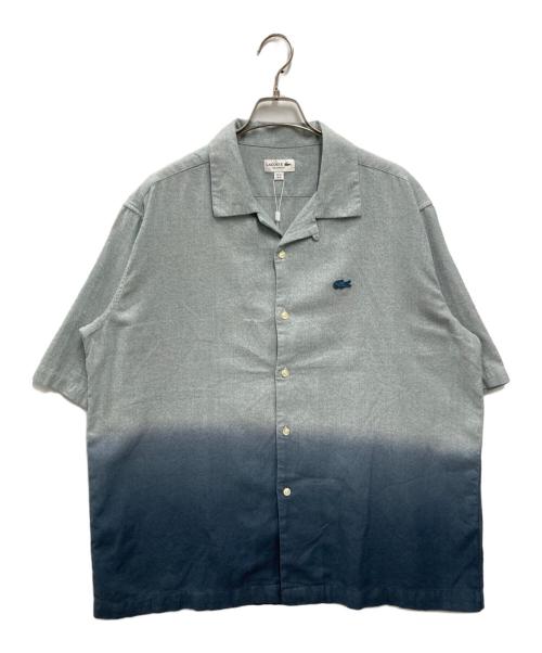 LACOSTE（ラコステ）LACOSTE (ラコステ) グラデーションオープンカラーシャツ ブルー サイズ:M 未使用品の古着・服飾アイテム