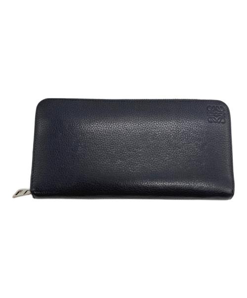 LOEWE（ロエベ）LOEWE (ロエベ) ラウンドファスナー長財布 ネイビーの古着・服飾アイテム