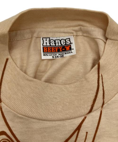 Hanes（ヘインズ）Hanes (ヘインズ) ［古着］騙し絵tシャツ ベージュ サイズ:Sの古着・服飾アイテム