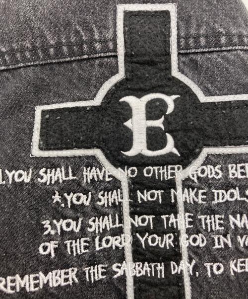 EXAMPLE（エグザンプル）EXAMPLE (エグザンプル) PEACE DENIM JACKET ブラック サイズ:Lの古着・服飾アイテム