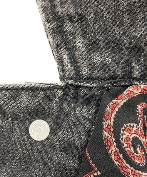 EXAMPLE（エグザンプル）EXAMPLE (エグザンプル) PEACE DENIM JACKET ブラック サイズ:Lの古着・服飾アイテム