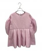 Blueleaブルレア）の古着「Silky jacquard blouse」｜ピンク