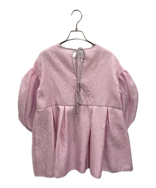 Bluelea（ブルレア）BLUELEA (ブルレア) Silky jacquard blouse ピンク サイズ:FREE 未使用品の古着・服飾アイテム