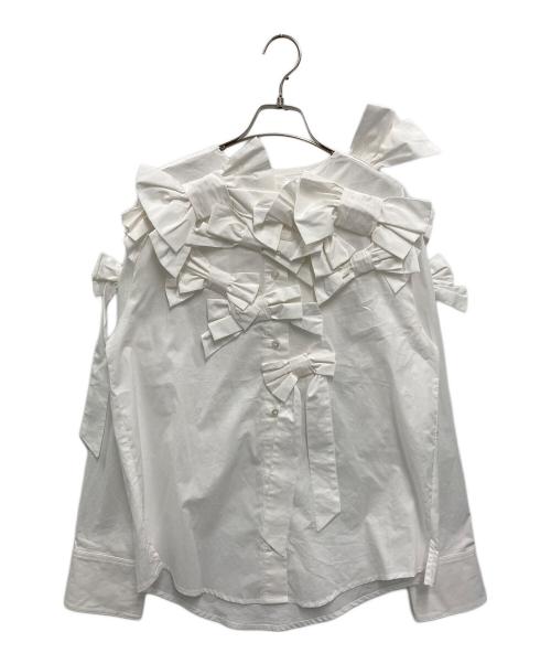 FETE（フェテ）FETE (フェテ) Ribbons Cuffs Blouse ホワイト サイズ:Sの古着・服飾アイテム