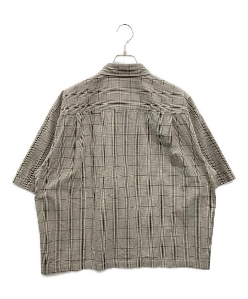 JOURNAL STANDARD（ジャーナルスタンダード）JOURNAL STANDARD (ジャーナルスタンダード) ミニ チェック クロップド 半袖 シャツ グレー サイズ:Lの古着・服飾アイテム
