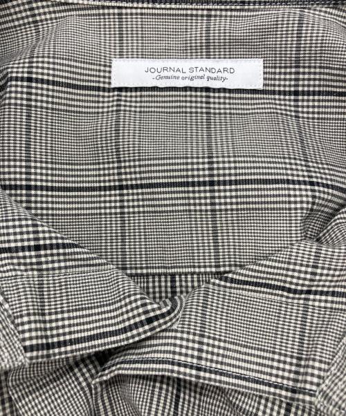 JOURNAL STANDARD（ジャーナルスタンダード）JOURNAL STANDARD (ジャーナルスタンダード) ミニ チェック クロップド 半袖 シャツ グレー サイズ:Lの古着・服飾アイテム