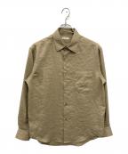 BEAUTY&YOUTHビューティーアンドユース）の古着「ライト リネンタッチ レギュラーフォルム シャツ」｜グレー