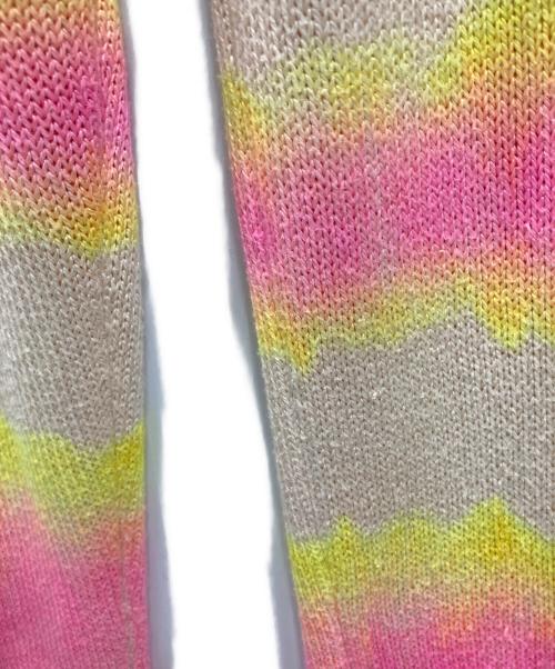 The Elder Statesman（エルダーステイツマン）The Elder Statesman (エルダーステイツマン) Raya Tie Dye Striped Sweater ピンク×イエロー サイズ:Sの古着・服飾アイテム