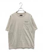stussyステューシー）の古着「刺繍ロゴポケットTシャツ」｜ホワイト