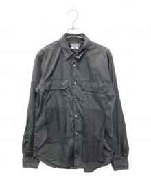 BLACK COMME des GARCONS（ブラックコムデギャルソン）の古着「フロントデザインロングスリーブシャツ」｜ブラック
