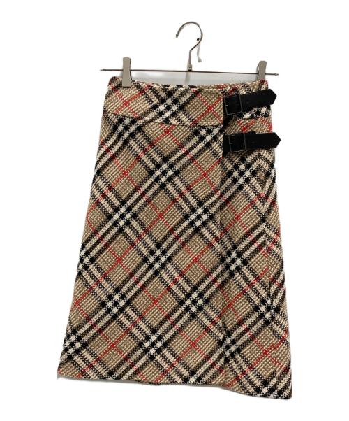 BURBERRY LONDON（バーバリーロンドン）BURBERRY LONDON (バーバリーロンドン) ノバチェックラップスカート ベージュ サイズ:36の古着・服飾アイテム
