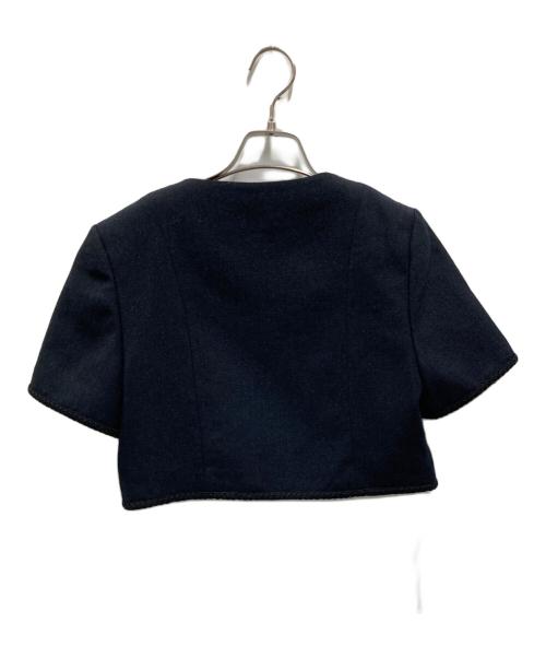 Snidel（スナイデル）Snidel (スナイデル) サマーツイードジャケット ネイビーの古着・服飾アイテム