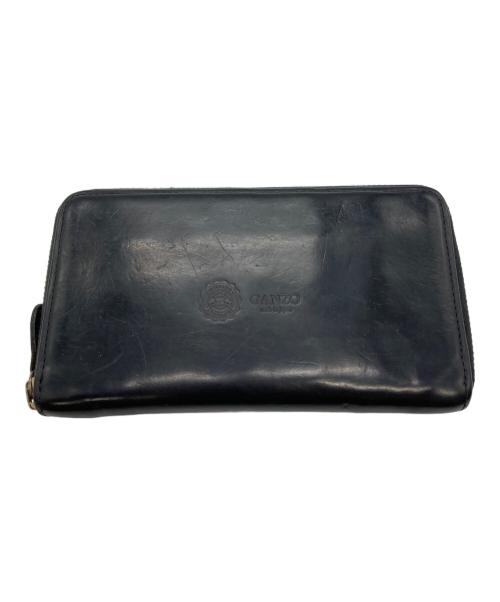 GANZO（ガンゾ）GANZO (ガンゾ) レザーラウンドファスナー財布 ブラックの古着・服飾アイテム