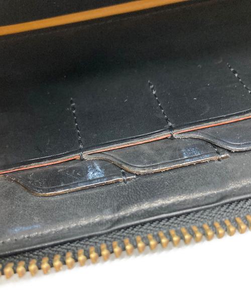 GANZO（ガンゾ）GANZO (ガンゾ) レザーラウンドファスナー財布 ブラックの古着・服飾アイテム