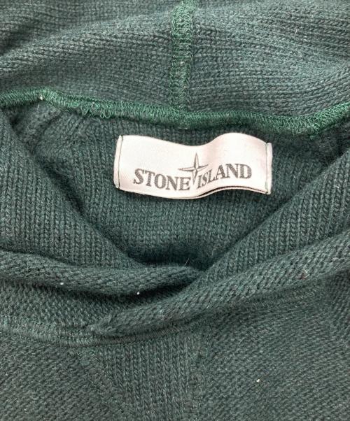 STONE ISLAND（ストーンアイランド）STONE ISLAND (ストーンアイランド) カシミヤ混ニットパーカー グリーン サイズ:Mの古着・服飾アイテム