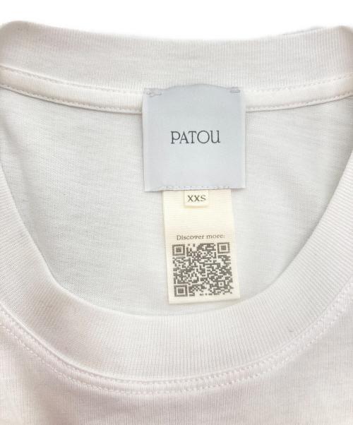 patou（パトゥ）Patou (パトゥ) オーガニックコットン パトゥロゴ Tシャツ ホワイト サイズ:XXSの古着・服飾アイテム