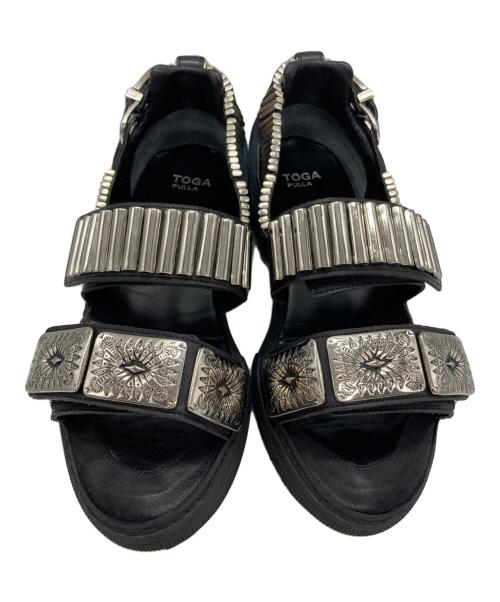 TOGA PULLA（トーガ プルラ）TOGA PULLA (トーガ プルラ) METAL SNEAKER SANDALS ブラック サイズ:36の古着・服飾アイテム