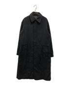 s'yteサイト）の古着「T/W GABARDINE SOUTIEN COLLAR WAIST TIE AND WING LONG COAT」｜ブラック