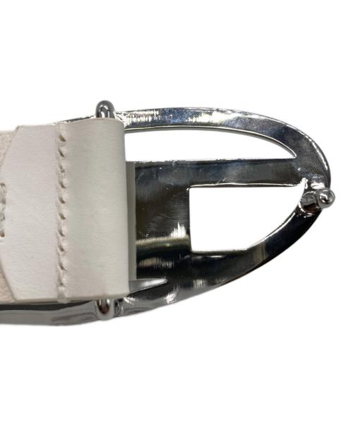 DIESEL（ディーゼル）DIESEL (ディーゼル) B-1DR STRASS ベルト ホワイトの古着・服飾アイテム
