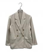 BEAUTY&YOUTHビューティーアンドユース）の古着「リネンライク ダブルジャケット」｜ベージュ