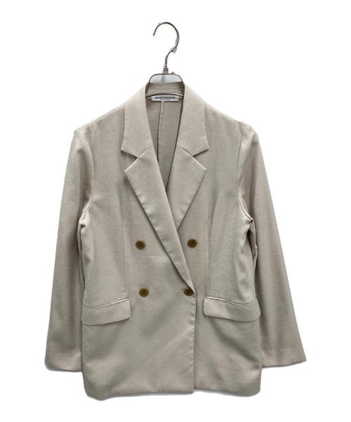 BEAUTY&YOUTH（ビューティーアンドユース）BEAUTY&YOUTH (ビューティーアンドユース) リネンライク ダブルジャケット ベージュ サイズ:Mの古着・服飾アイテム