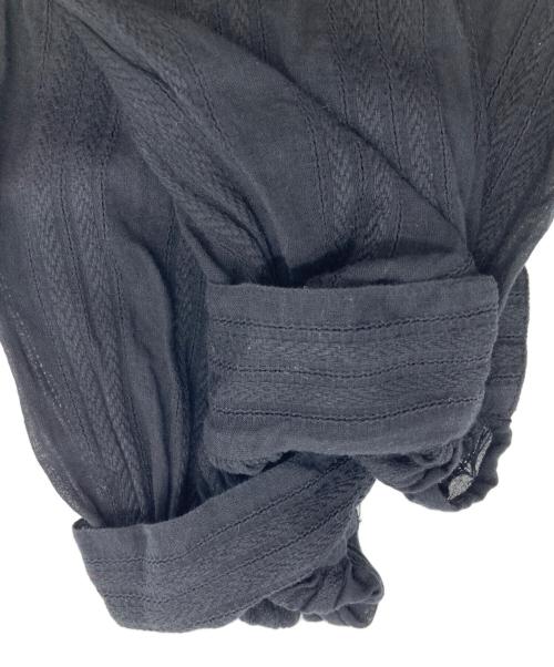 sara mallika（サラマリカ）sara mallika (サラマリカ) STRIPE JQD GATHER DRESS ブラック サイズ:Sの古着・服飾アイテム