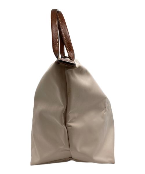 LONGCHAMP（ロンシャン）LONGCHAMP (ロンシャン) ル プリアージュ ラージ トップ ハンドル バッグ ベージュの古着・服飾アイテム