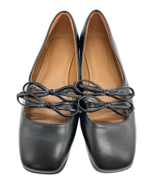 moussy（マウジー）moussy (マウジー) BOW BALLET パンプス ブラック サイズ:M(23.5~24cm)の古着・服飾アイテム