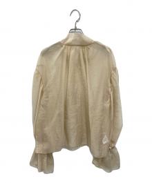 anuans（アニュアンス）の古着「シアーボウタイボリュームブラウス」｜ベージュ