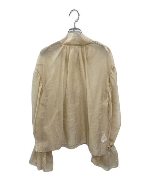 anuans（アニュアンス）anuans (アニュアンス) シアーボウタイボリュームブラウス ベージュ サイズ:FREEの古着・服飾アイテム