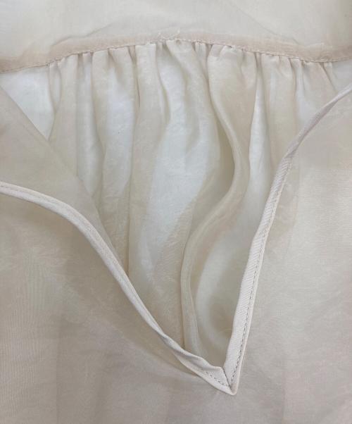 anuans（アニュアンス）anuans (アニュアンス) シアーボウタイボリュームブラウス ベージュ サイズ:FREEの古着・服飾アイテム