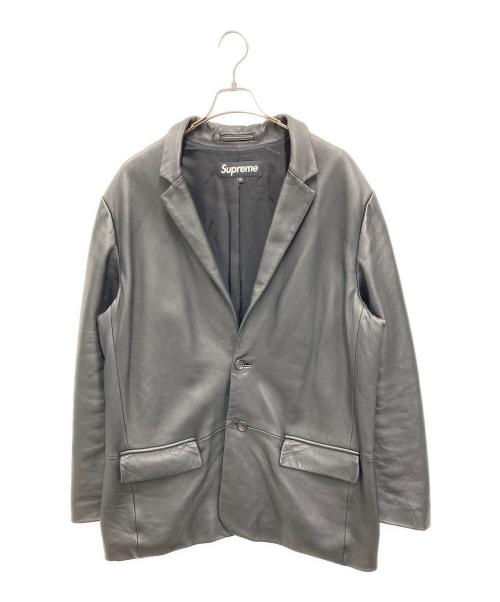 SUPREME（シュプリーム）Supreme (シュプリーム) Leather Blazer ブラック サイズ:XLの古着・服飾アイテム