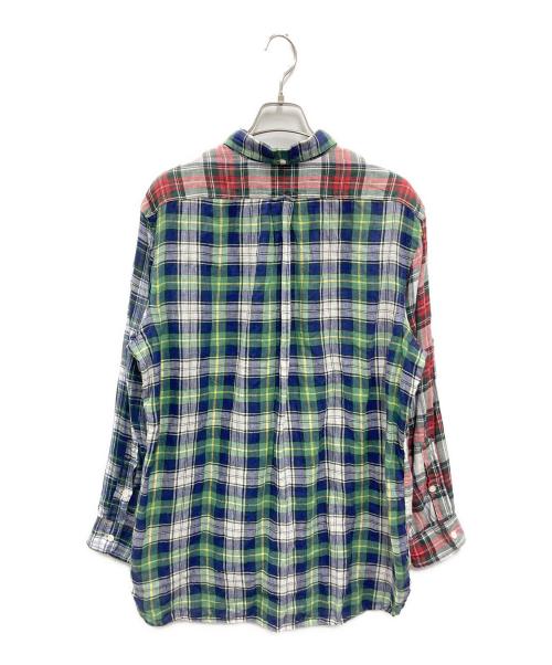 RALPH LAUREN（ラルフローレン）RALPH LAUREN (ラルフローレン) チェックリネンシャツ グリーン×レッド サイズ:Lの古着・服飾アイテム