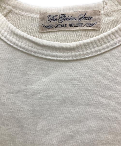 REMI RELIEF（レミレリーフ）REMI RELIEF (レミレリーフ) BEAMS PLUS (ビームスプラス) 別注 Cut Off Short Sleeve Sweat ホワイト サイズ:Mの古着・服飾アイテム