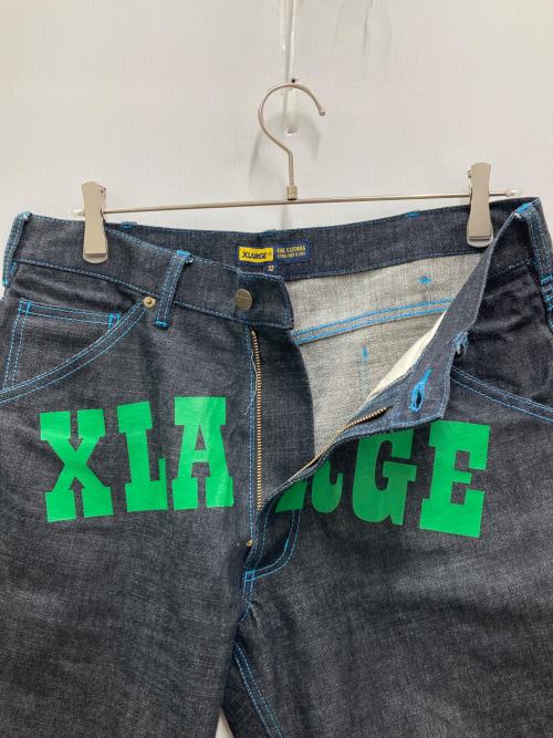 X-LARGE（エクストララージ）X-LARGE (エクストララージ) デニムペインターハーフパンツ インディゴ サイズ:32の古着・服飾アイテム