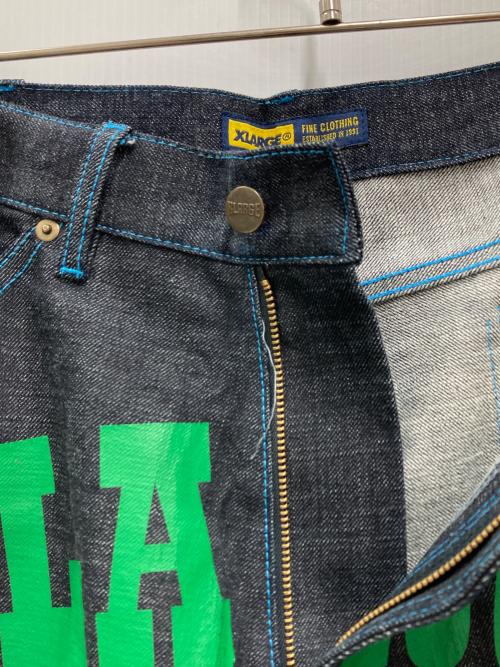 X-LARGE（エクストララージ）X-LARGE (エクストララージ) デニムペインターハーフパンツ インディゴ サイズ:32の古着・服飾アイテム