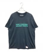 FORTY PERCERNT AGAINST RIGHTSフォーティーパーセントアゲインストライツ）の古着「BANER S/S TEE」｜ブラック