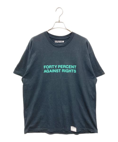 FORTY PERCERNT AGAINST RIGHTS（フォーティーパーセントアゲインストライツ）FORTY PERCERNT AGAINST RIGHTS (フォーティーパーセントアゲインストライツ) BANER S/S TEE ブラック サイズ:Lの古着・服飾アイテム