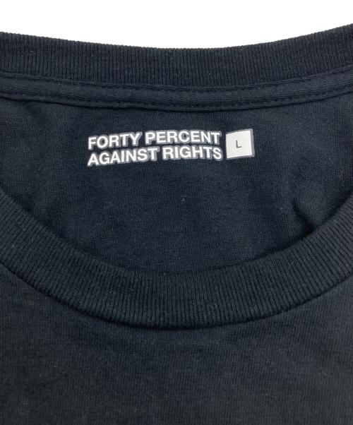 FORTY PERCERNT AGAINST RIGHTS（フォーティーパーセントアゲインストライツ）FORTY PERCERNT AGAINST RIGHTS (フォーティーパーセントアゲインストライツ) BANER S/S TEE ブラック サイズ:Lの古着・服飾アイテム